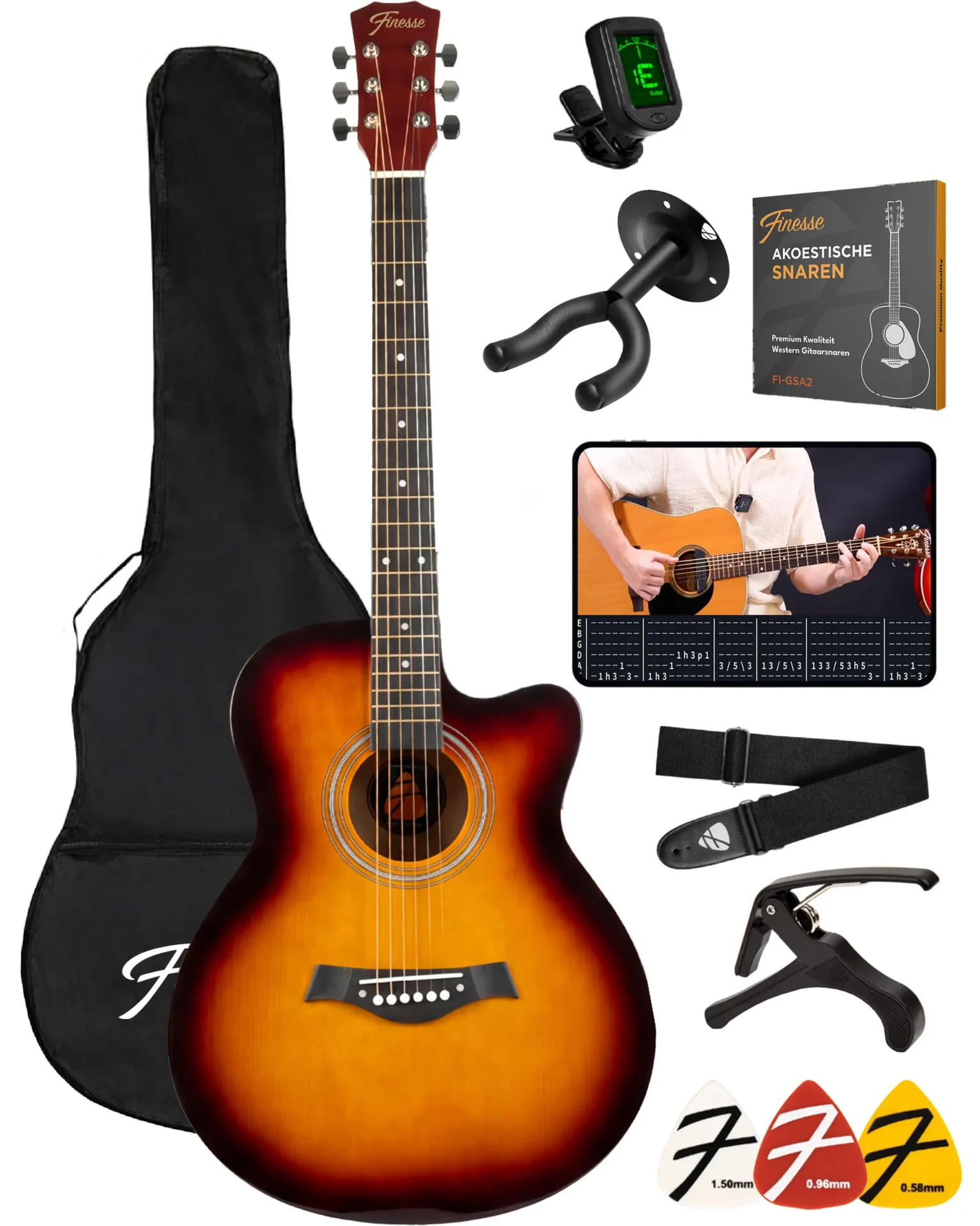 western gitaar starterset – houston naturel (kopiëren)