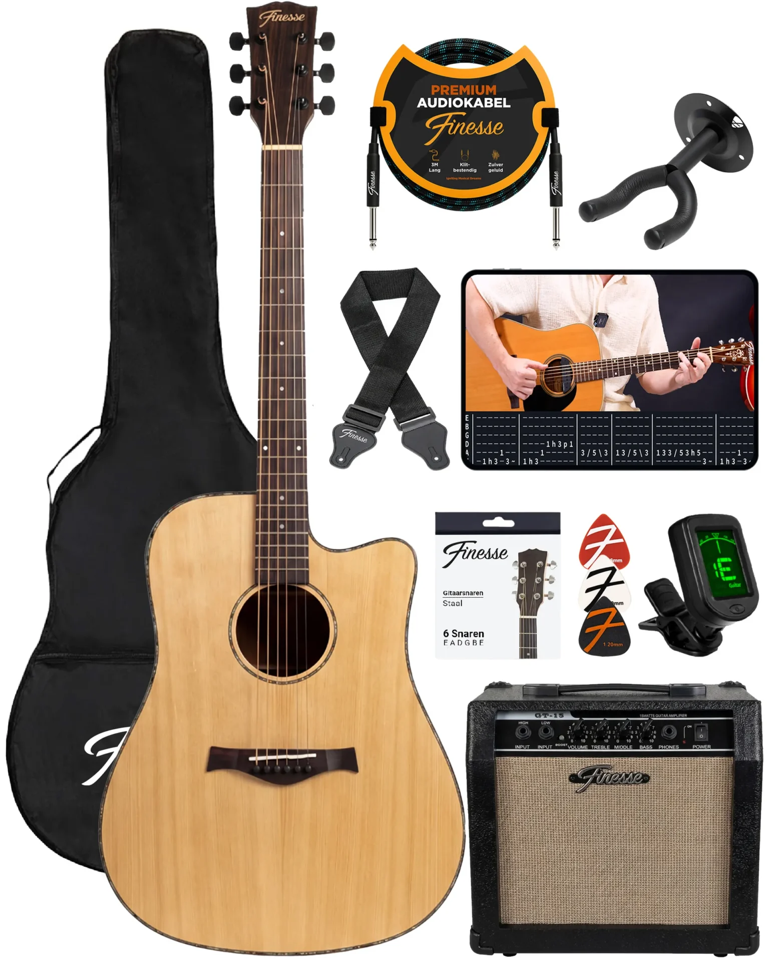 elektrisch akoestische gitaar starterset – austin