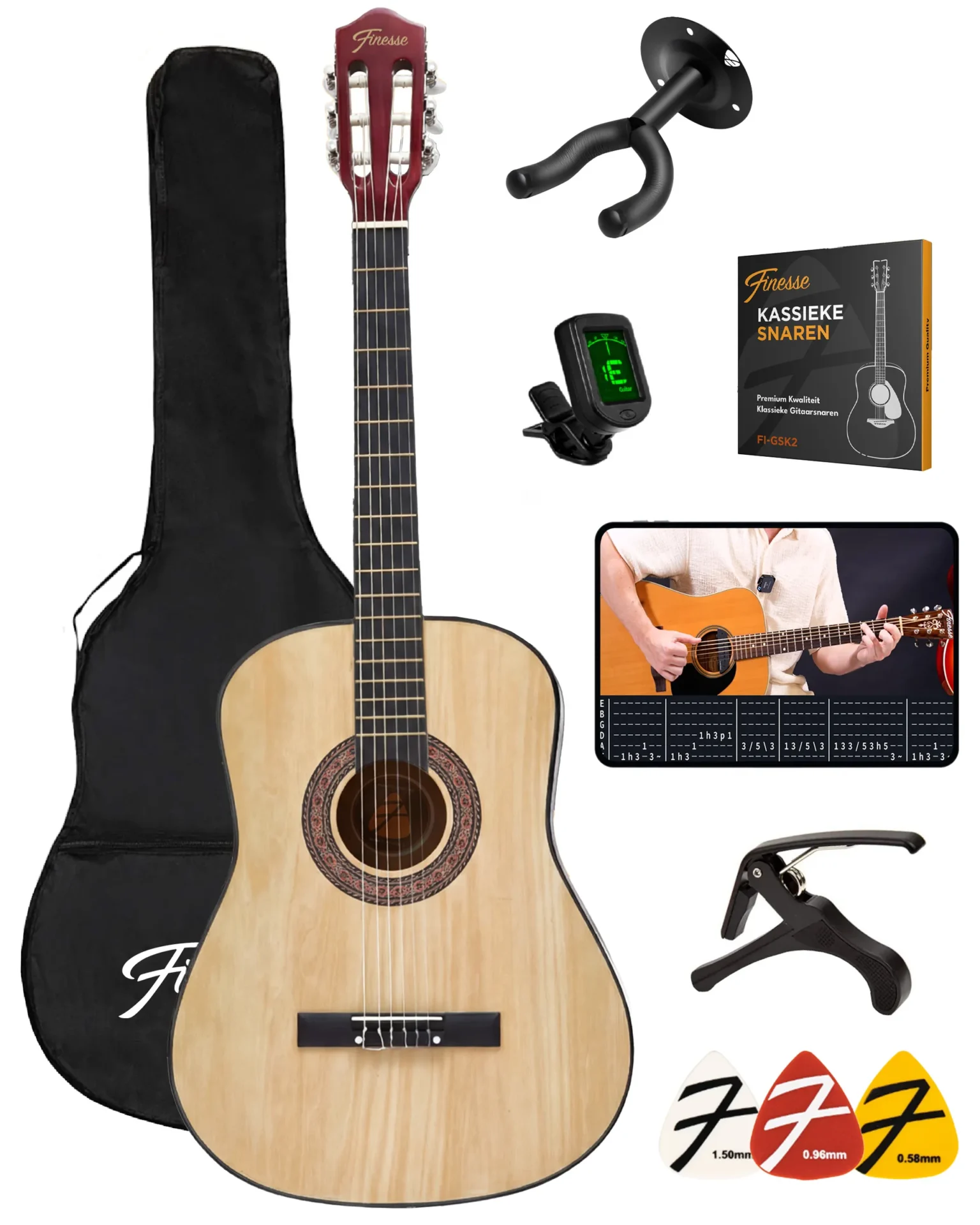 klassieke gitaar starterset – granada naturel